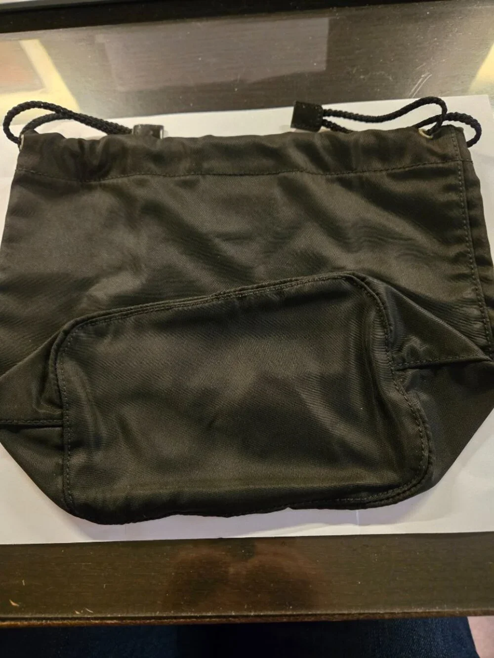 PRADA BLACK COSMETIC DRAWSTRING BAG - Picture 2 of 10